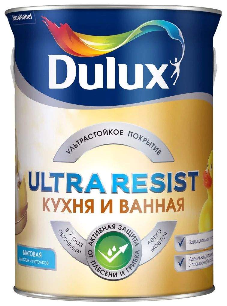 Краска dulux ultra resist кухня и ванная матовая